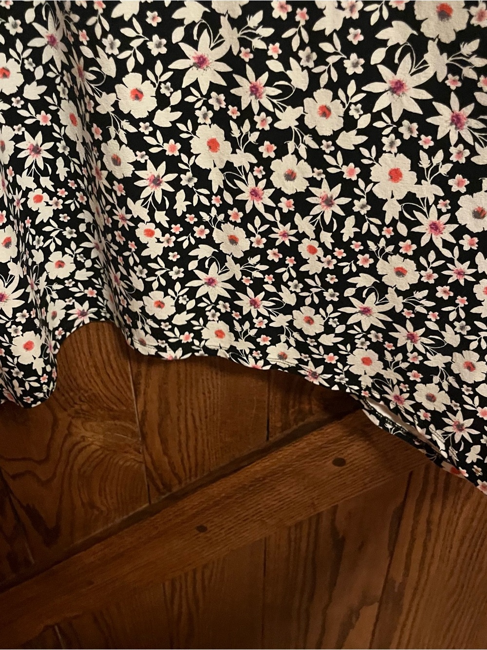 J. Jill Wearever Collection Black Floral Sleeveless Asymmetrical Dress Size L - Picture 3 of 4